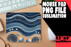 Colorful Raccoon &amp; Bloom Mouse Pad Sublimation PNG Product Image 1