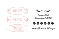 Summer Wall Decor Laser Cut SVG - Beach Sign Laser Cut Product Image 2