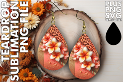 Whimsical Teardrop Earrings Art PNG, Leopard Prints Product Image 1