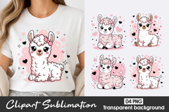 Cute Alpaca Clipart PNG Product Image 1