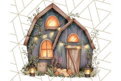 Halloween Cottagecore Barn PNG Clipart, Fall Style Product Image 2
