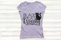 Black Cat Crossing Svg, Halloween Svg, Spooky Svg. Product Image 2