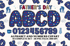 Father’s Day Alphabet clipart, father’s day letters doodle Product Image 1