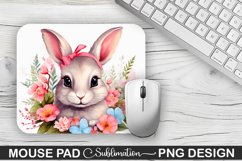 Easter Bunny Sublimation Mouse Pad PNG Design Product Image 1