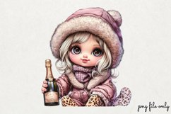 Pink leopard girl for Happy Clipart PNG Product Image 1