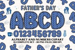 Father’s Day Alphabet clipart, father’s day letters doodle Product Image 1