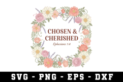 Chosen &amp; Cherished Svg |Risen SVG Cut files | Cricut Product Image 1