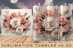 3d Flower Sublimation Tumbler | 3d Tumbler Wrap Product Image 4