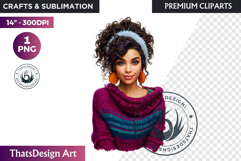 Modern Winter Girl Fashion Illustrations PNG Graphics Product Image 1