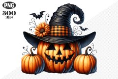Halloween Pumpkins Sublimation - Clipart PNG Design Product Image 1