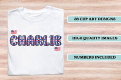 4th July Alphabet png clipart, independence letters doodle Product Image 3