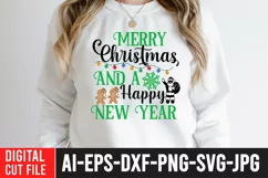 Merry Christmas And a Happy New Year SVG Cut File Product Image 3
