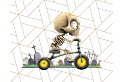 Quirky Skeleton Clipart PNG, Funny Halloween Bones Art Product Image 2