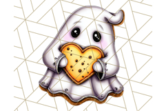 Ghost Café PNG Clipart, Cute Ghost Baristas Halloween Treats Product Image 2