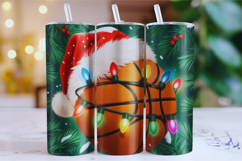 Merry Basketball Tumbler Wrap | Christmas Wrap Product Image 1