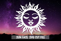 Sun Face SVG Cut File I Design for Cricut &amp; Silhouette Product Image 1