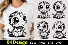 Cute Little Dino SVG PNG Product Image 1