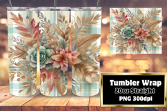 SOPHISTICATED 20oz Tumbler PNG , Autumn Flower Product Image 1