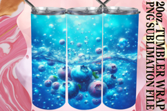 Vibrant spirit 20oz tumbler wrap, 3D Fruits Product Image 1