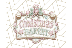 Christmas Sweet Shoppe Clipart PNG, Pastel Bakery Art Product Image 2