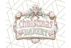 Christmas Sweet Shoppe Clipart PNG, Pastel Bakery Art Product Image 2