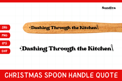 Christmas Wooden Spoon Handle Quotes SVG - Dashing Through Product Image 1