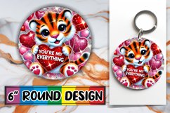 Heartfelt Circle Car Coasters PNG, Valentines Product Image 1