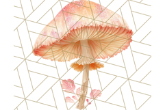 Dreamy Patterned Mushroom Clipart PNG, Forest Elements Png Product Image 2