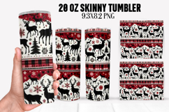 Christmas Deer Tumbler Sublimation ,20 oz Tumbler Wrap Product Image 1