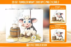 Highland Cow Tumbler Wrap Designs, Sublimation Wrap Product Image 1