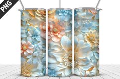 Flowers Tumbler Wrap | Sublimation Design | Tumbler PNG Product Image 1