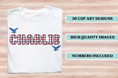 4th July Alphabet png clipart, independence letters doodle Product Image 3