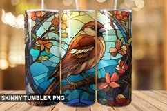 Stained Glass Sparrow PNG Tumbler Design Product Image 1