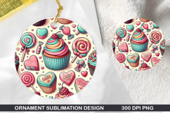 Pattern Stained Glass Ornament PNG ,Digital Download File Product Image 1