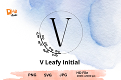 Leafy Initial Monogram - Nature Inspired Letters Product Image 1