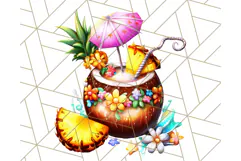 Chibi Summer Girls Clipart PNG, Bright Kawaii Summer Art Product Image 2