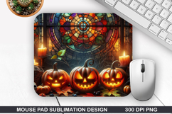 Pumpkin Mouse Pad, Halloween Mouse Pad PNG Design, Halloween Product Image 1