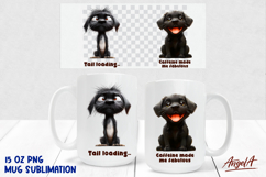 Coffee funny quote Dog Mug sublimation, puppy black Labrador Product Image 1