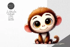 Animals clipart, Monkey clipart, Safari clipart Product Image 1