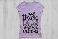Thick Thighs And Spooky Vibes Svg, Halloween Svg, Workout. Product Image 2