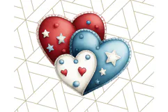 Patriotic Scandinavian Rainbow Clipart PNG, 4th Of July Png Product Image 2