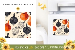 Cartoon Onion Magnet, Vegetables Magnet Print Product Image 1