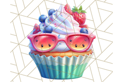 Bright Summer Cupcake PNG Clipart, Colorful Cupcakes Product Image 2