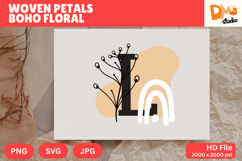 Woven Petals Boho Floral Monogram Product Image 1