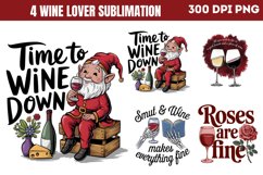 Wine Lover Sublimation Bundle PNG Product Image 3