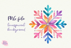 4 Disco Snowflakes Clipart Groovy Christmas PNG Product Image 3