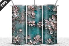 Flowers Tumbler Wrap | Sublimation Design | Tumble PNG Product Image 1