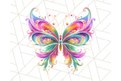 Colorful Butterfly Clipart PNG Clipart, Rainbow Butterfly Product Image 2