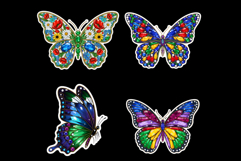 Spring Diamond Butterfly Stickers Product Image 2