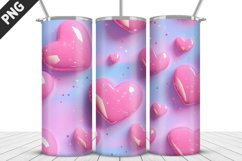 Valentines Love Skinny Tumbler PNG Wrap| Valentines Tumbler Product Image 3